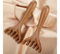 Meridian Lot de 2 peignes de massage du cuir chevelu à 6 griffes à dents larges pour stimuler la croissance des cheveux