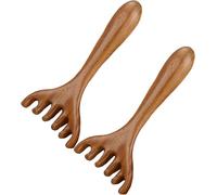 Meridian Lot de 2 peignes de massage du cuir chevelu | Masseur portable pour le cuir chevelu | Peignes à dents larges pour soulager le stress et soins des cheveux