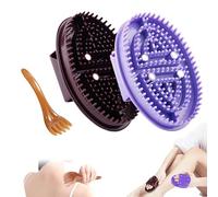Meridian Lot de 3 brosses de massage professionnelles robustes avec peigne de massage, design magnétique à cinq éléments, soulage la fatigue musculaire pour une relaxation complète du corps