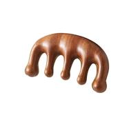 Meridian Peigne de massage à cinq dents sans poignée en bois de santal pour cuir chevelu Peigne de massage Méridien (M)
