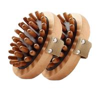 Meridian Pressure Brush, Meridian Trigger Point Massager, Wood Therapy Massage Tools for Belly Fat, Cellulite Lymphatic Drainage Massager, Wooden Massage Comb for Body and Scalp (Wood A,2 PCS)