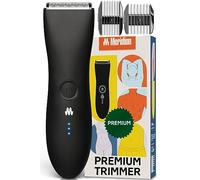 Meridian The Trimmer Premium - Tondeuse électrique pour homme et femme pour poils pubiens, poitrine, jambes et maillot, imperméable et rechargeable, onyx