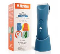 MERIDIAN Trimmer Plus Tondeuse corps, garde réglable, charge USB C, lampe, verrou voyage, station, tondeuse bikini, tondeuse homme - Océan