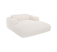 Méridienne 2 places en tissu bouclette blanc POGNI de Maison Céphy