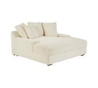 Méridienne 2 places en velours côtelé grosses côtes beige ESARTO de