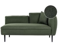 Méridienne angle droit tissu bouclé vert foncé CHEVANNES