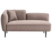 Méridienne Angle Gauche avec Coussins en Polyester Marron Clair Chevannes