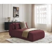 Méridienne avec têtière pour canapé modulable JANA tissu chiné rouge BOBOCHIC 1 places Rouge