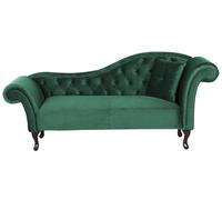 Méridienne en velours vert foncé LATTES
