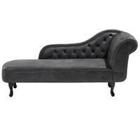 Méridienne Chesterfield grise côté droit NIMES