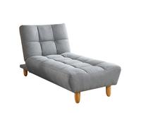 Méridienne clic clac en tissu gris ESTEBAN