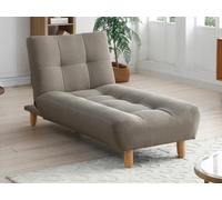 Méridienne clic clac en tissu taupe ESTEBAN
