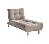 Méridienne clic clac en tissu taupe ESTEBAN