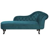 Méridienne Côté Droit en Velours Vert Glamour Elégant Salon Nimes