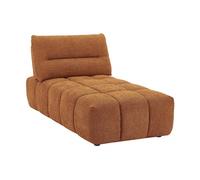 Méridienne dossier avance-recule en tissu texturé terracotta APOLIU