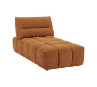 Méridienne dossier avance-recule en tissu texturé terracotta APOLIU