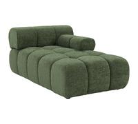 Méridienne droite avec accoudoir en tissu chiné vert FACIVIL