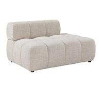 Méridienne droite en tissu chiné beige FACIVIL