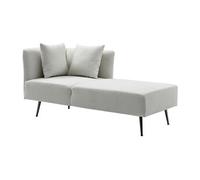 Méridienne droite en tissu crème NAPASA