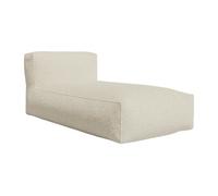 Méridienne en tissu bouclette beige NOUMARA