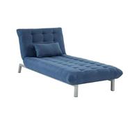 Vente-unique - Méridienne en Tissu Hornet - Bleu