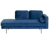 Méridienne en velours bleu marine côté droit MIRAMAS
