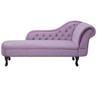 Méridienne en velours violet clair côté droit NIMES