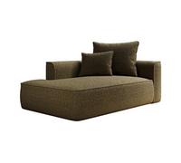 Méridienne gauche en tissu chenille vert kaki PINETA
