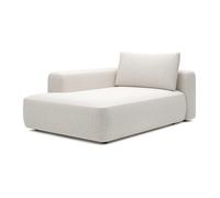 Méridienne gauche en tissu chiné crème DAVISO
