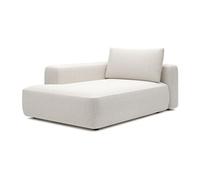 Méridienne gauche en tissu chiné crème DAVISO