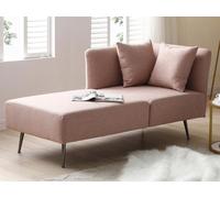 Méridienne gauche en tissu rose NAPASA