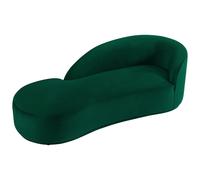 Méridienne gauche en velours vert LONIGO de Pascal Morabito