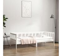 Méridienne sans matelas Blanc 80 x 200 cm Bois massif Pin Meubles, lits et accessoires, lits et cadres de lit