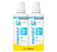 meridol Bain de bouche 2 x 400 ml - Effet antibactérien pour des dents et des gencives saines, sans alcool