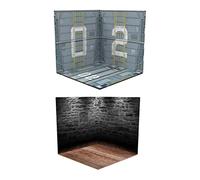 MERIGLARE 2x 1/12 Décor de Présentation, Organisateur de Rangement, Collection de Scènes, Fond de Diorama pour Figurines, Jouet de Scène de Véhicule
