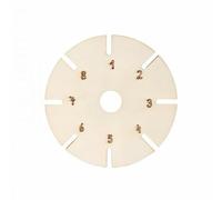 MERIGLARE 4 Pièces Plateau de Tressage Bracelet Disque de Tissage Métier à Tisser Gabarit de Cordons En Bois Finition Lisse pour Conceptions Fines avec Encoches, 6 pièces