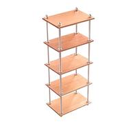 MERIGLARE Accessoires de Décoration Miniatures En Bois pour La Création D'une étagère à L'échelle 1:6, Idéale pour Les Maisons de Poupées et Les Projets, Court à 5 niveaux