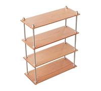 MERIGLARE Accessoires de Décoration Miniatures En Bois pour La Création D'une étagère à L'échelle 1:6, Idéale pour Les Maisons de Poupées et Les Projets, 4 niveaux longs