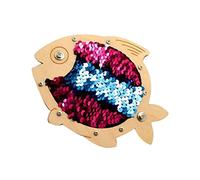 MERIGLARE Accessoires pour Tableau D'activités à Faire Soi-même - Cadeau d'anniversaire Portable - Jouet éducatif Non Peint pour Développer La Motricité, Poisson Rouge