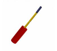 MERIGLARE Aide d'Entraînement de Basket Bâton d'Opposition Outil Interférence pour Exercices Dynamiques avec Manche Long et Tête Matelassée en Cuir PVC Noyau en, Rouge, Forme Ronde