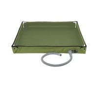 MERIGLARE Base de Pliable et Portable pour Tentes de, Sol Pliable, Facile à, avec Tuyau de Drainage Latéral et Barres de Fixation, Vert