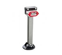 MERIGLARE Béquilles de Remorque Jambes de Support Cric Stabilisateur Vérin Pliable Vérin Extensible en Acier Galvanisé avec Poignée de Verrouillage Base Ronde, TSJL-B 605-1020mm