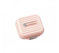 MERIGLARE Boîte à Médicaments Portable Organisateur Hebdomadaire Pilulier Étui de Comprimés Distributeur Couvercle avec Repère de Jour et Compartiments Bandes, Rose, S