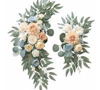 MERIGLARE Bouquet Artificiel Composition Florale Guirlande Décorative Arrangement de Fleurs en Soie Imitation Couleurs Durables Toucher Doux Adapté aux Arches, A