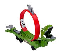 MERIGLARE Circuit de Course Flexible En 4 Pièces pour Garçons, avec Rampe et Voiture Transformable. Jeu de Course Facile et Rapide. Cadeau Idéal pour Les Amateu, Dinosaure