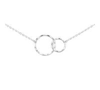 MERIGLARE Collier Pendentif Cercle Double Ensemble en Acier Inoxydable Brillance Soyeuse Chaîne Élégante Symbole d'Attachement et Affection Adapté aux Anniversaires Dîners Fêtes Quotidien, Acier