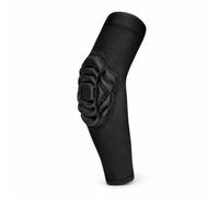 MERIGLARE Coudière Enfant Antichoc avec Pad Amorti Protège-coude Manchette Ergonomique Garde-coude Enveloppe Textile Polyester Spandex EVA Bande de Retenue, Noir, YXXS 20-30 Livres