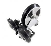 MERIGLARE de Guidage d'Ascenseur Chaussure de Rail avec Rouleau Support Métal Paliers Doubles Revêtement Polyuréthane Pièce de Rechange Adaptée aux Rails, Grand Guide À Rouleaux R3