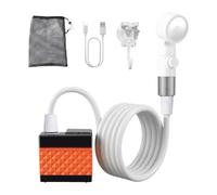 MERIGLARE Douche de Camping Portable avec Sac de Transport en Filet. Douche de Camping avec Pommeau de Douche pour Le Toilettage des Animaux.