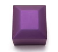 MERIGLARE Écrin à Bague Boîte à Bijoux Coffret Présentation Rangement LED Illumination Intégrée Accentue les Détails Coque Peinte Lisse Intérieur Peluche Adapté, Violet, Laque Mate